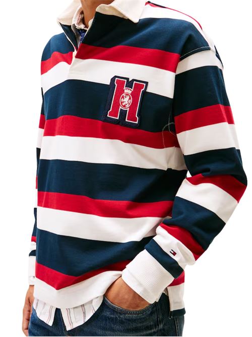 Polo a righe con logo Tommy Hilfiger | MW0MW426120FB